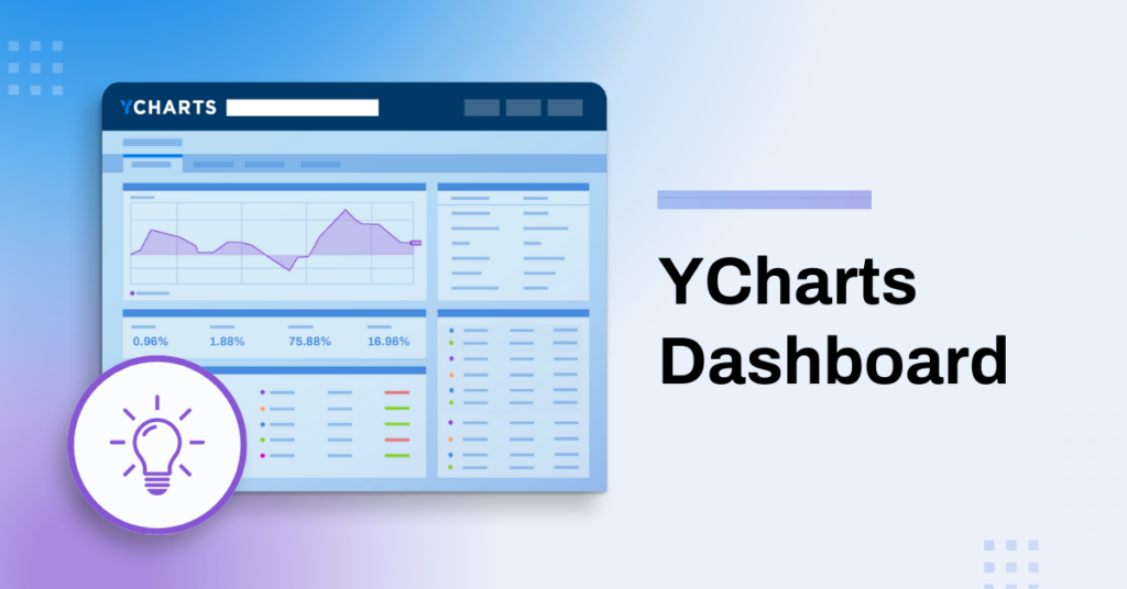 YCharts Dashboard header image showing an example YCharts Dashboard.