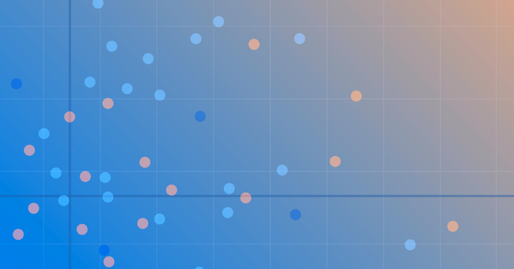 Colorful dot plot graph with blue to green gradient representing the fed dot plot for the blog "6 Reasons That Would Lead to Fed Rate Cuts".