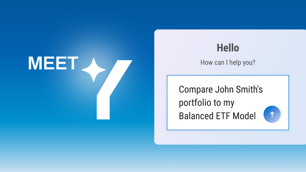 Meet Y, YCharts' AI agent that helps financial advisors analyze portfolios, compare investment options, prepare client materials, and complete research workflows using verified YCharts data.